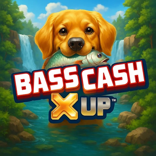 Bass Cash X UP slot logo by Alchemy Gaming at BetCrown CasinoBass Cash X UP