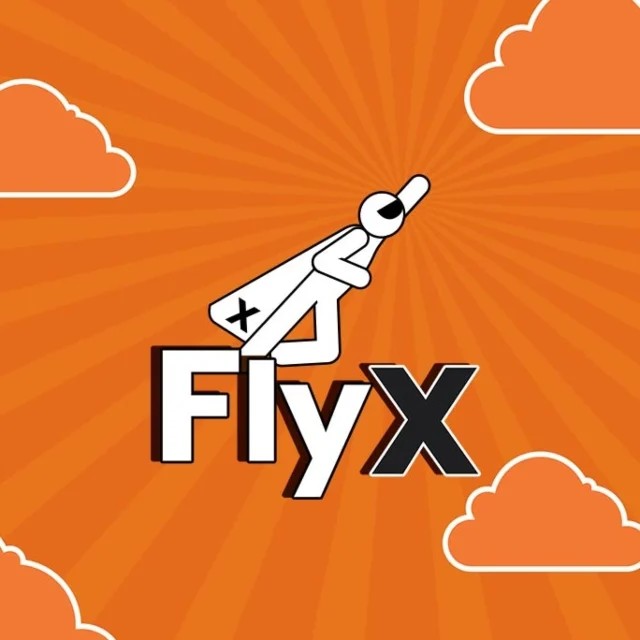 FlyX slot logo by Buck Stakes Entertainment at BetCrown CasinoFlyX