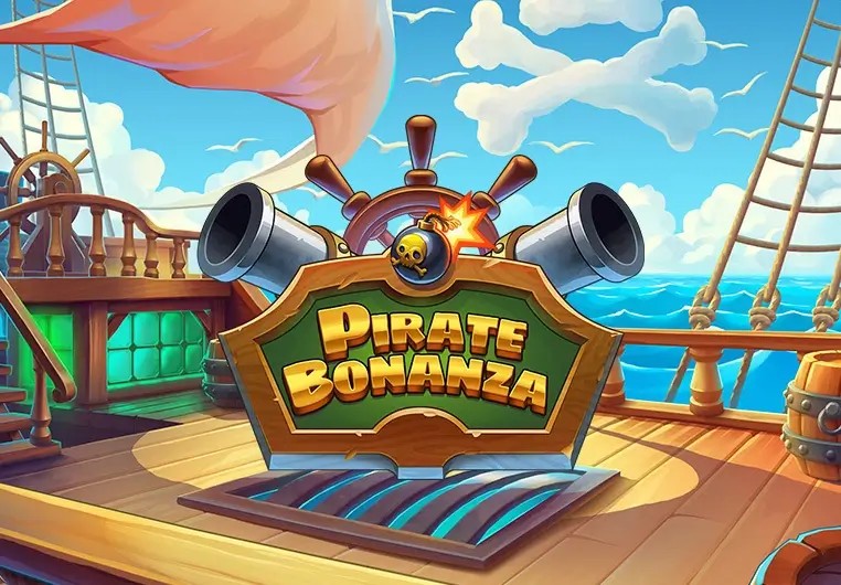 Pirate Bonanza Slot slot logo by Backseat Gaming at BetCrown CasinoPirate Bonanza Slot